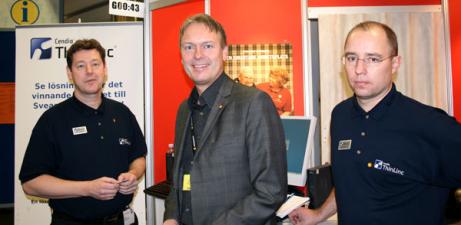 Hans Leidebring, försäljningschef Thinlinc, Inge Hansson, IT-chef, Karlstad kommun, Johan Igheimer, VD, Thinlinc